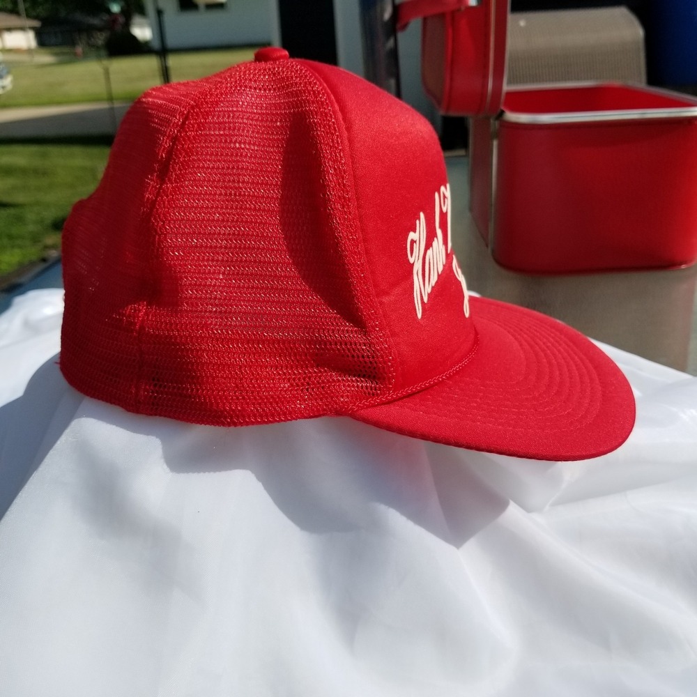 VTG 1980s Hank Williams Jr Trucker Hat Red Snapback Country Music Tour Speedway‎ - Picture 4 of 5